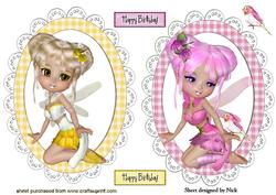 Pretty Faerie Toppers in Pink/yellow Gingham