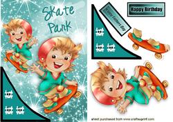 Boys in Skate Park Having Fun