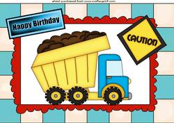 Dumper Truck in Blue Frame A4