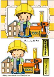 Construction Worker at the Buildings