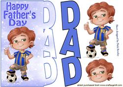 Footballer for Dad(word) Crd, for Fathers Day
