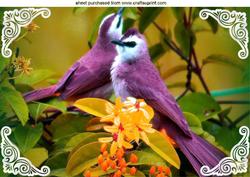 Cute Little Lilac Birds A4