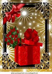 For That Special Person Beautiful Rose & Gift Box A4 Topper