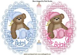 Baby Boy & Baby Girl Teddy Toppers