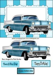 Turq Vintage Car in Frame