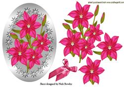 Pretty Pink Flowers with Bow