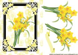 Pretty Yellow Daffodils, with Bows