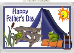 Fathers Day Camping with Cheeky Frogs A4