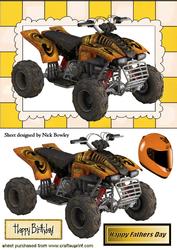 Muddy Quad Bike with Helmet