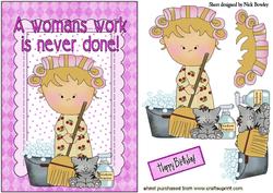 A Womans Work is Never Done Doing Some Housework