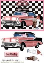 50's Chevrolet, Drive in with Milkshakes