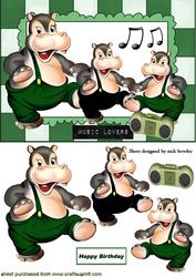 Dancing Hippos with Daddy Music Lovers