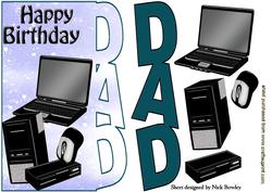 Jade Word Dad, with Laptop and Access