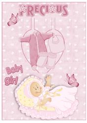 Precious Baby Girl! with Access on Pop Out Heart