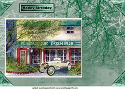 Vintage Car & Pub A4 Topper