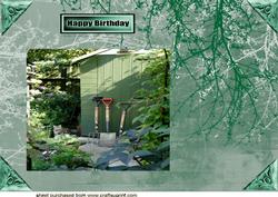 Garden A4 Topper on Green Tree Background