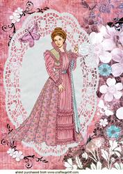 Elegant Victorian Lady A4 Topper