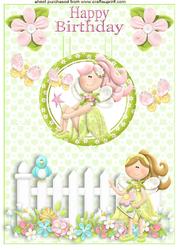 In the Garden with Petal Pixie Pop Up Card