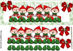 Singing Elves with Red Bows Dl