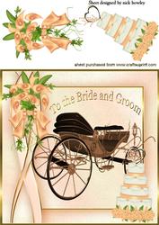 The Bride & Groom, Wedding Carriage 8x8