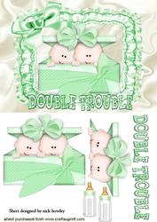 Twins! Double the Trouble in Green Frill Frame