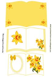 Open Book of Yellow Daffodils