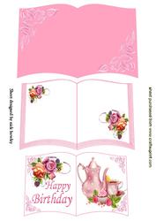 Teatime with English Roses Open Book