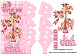 Baby Girl on a Swing, Baby Word Cut Out