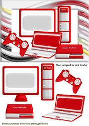 Computer, Games Machine and Gadgets in Funky Frame
