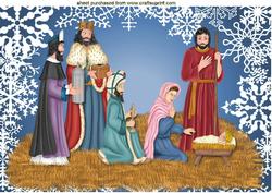 Nativity with Baby Jesus A4
