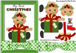 Baby's First Christmas with Present & Bow
