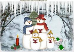Singing Snowman Family in Icicle Glenn A4