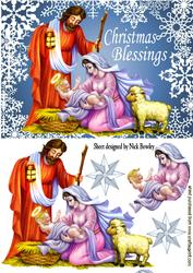 Christmas Blessings Nativity Scene