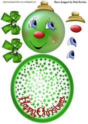 Funny Face Bauble Large Rocker Card