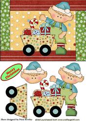 Santas Little Elf with Lots of Presents