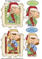 Cute Elves in Frames, Toppers