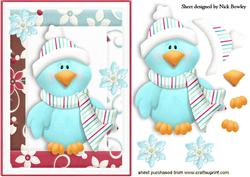 Little Blue Bird in the Winter