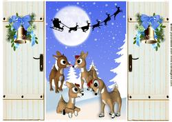 Cute Little Deers in the Snow Gatefold