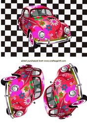 Beetle Car Customized with Flowers
