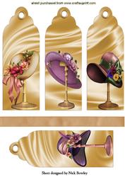 Ladies Vintage Hats on a Stand Bookmarks