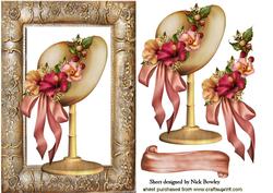 Pretty Vintage Flower Hat on a Stand