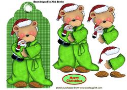 Christmas Bear on a Tag