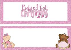 Baby Girls First Christmas with Teddy Dl Insert