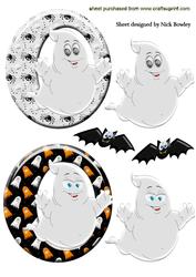 Ghosts and Bats in Spooky Frames