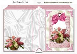 Pretty Flowers on a Vintage Tag Folded Book