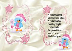 Home Tweet Home Bluebird in Snow A5 Insert with Verse