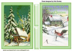 Snow Scenes in Frames Quick Cards