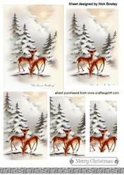 Cute Deers in the Snow Pyramids