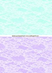 Pretty Lace Background Paper in Turquiose/lilac