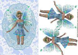 Pretty Faerie on Blue Dollie